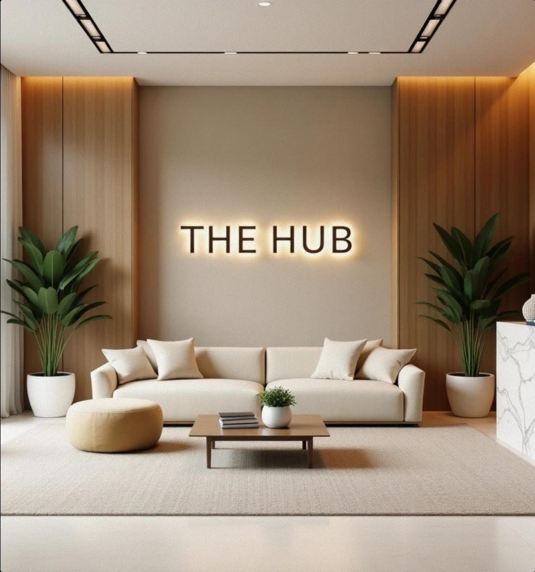 The HUB creative workspace showcasing modern interior design